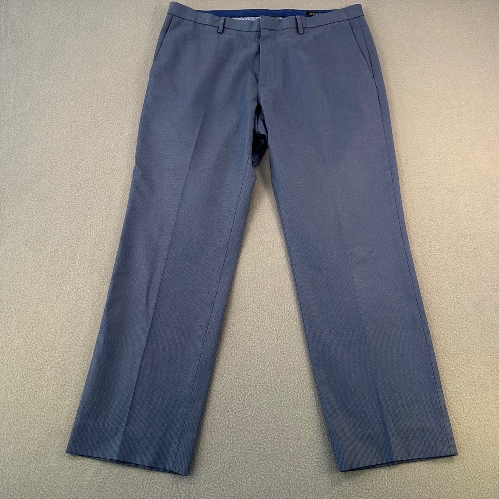 Banana Republic Mens 33x29 Modern Slim Fit Non-Iron Cotton Dress Pants Blue